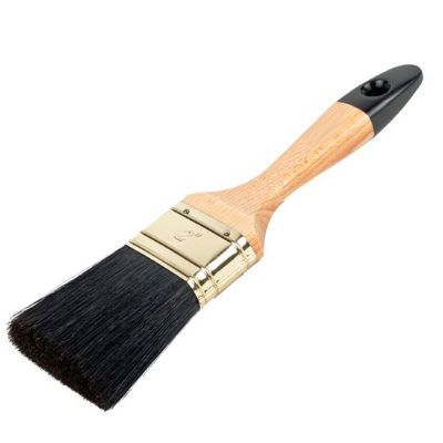 QWORK® 6-delige platte kwastenset, 75 mm kwast met kunststof handvat, voor nauwkeurig schilderen en lakken