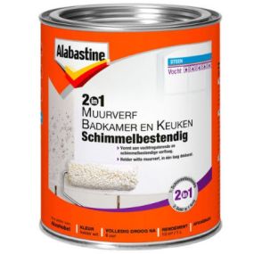 Alabastine 2 in 1 Muurverf Badkamer en Keuken schimmelwerende muurverf