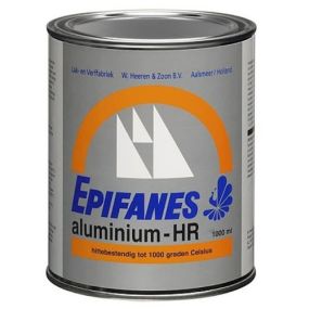 Epifanes Aluminium HB 100C hittebestendige aluminiumverf tot 1000°C voor metaal, uitlaten, ovens en kachels.