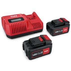 Flex-tools accu powerpack P-Set 55 R met 2x 18V 5.0Ah accu en snellader