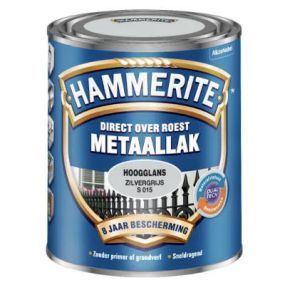 Hammerite Metaallak hoogglans Zilvergrijs S015