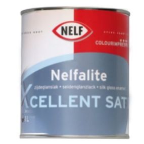 Nelfalite Xcellent Resist Satin is een mooie strak egale watergedragen zijdeglans afwerking, met uitstekende slijtvaste eigenschappen