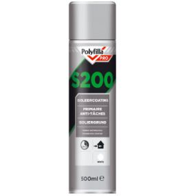 Polyfilla Pro S200 isoleerspray voor het isoleren van oude vochtplekken en roet en nicotine vlekken