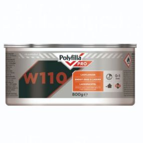 Polyfilla Pro W110 lakplamuur voor super strak maken van schilderwerk.