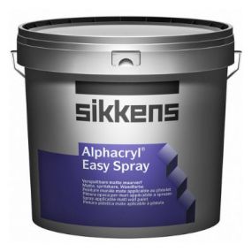 Sikkens Alphacryl Easy Spray spuitklare en verspuitbare matte muurverf
