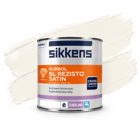 Sikkens Rubbol BL Rezisto Satin RAL 9010 watergedragen zijdeglans binnenlak voor deuren en kozijnen.