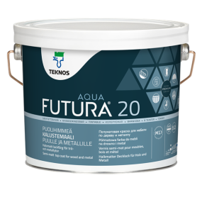 Teknos Futura Aqua 20 Zijdematte aflak voor binnen en buiten op hout
