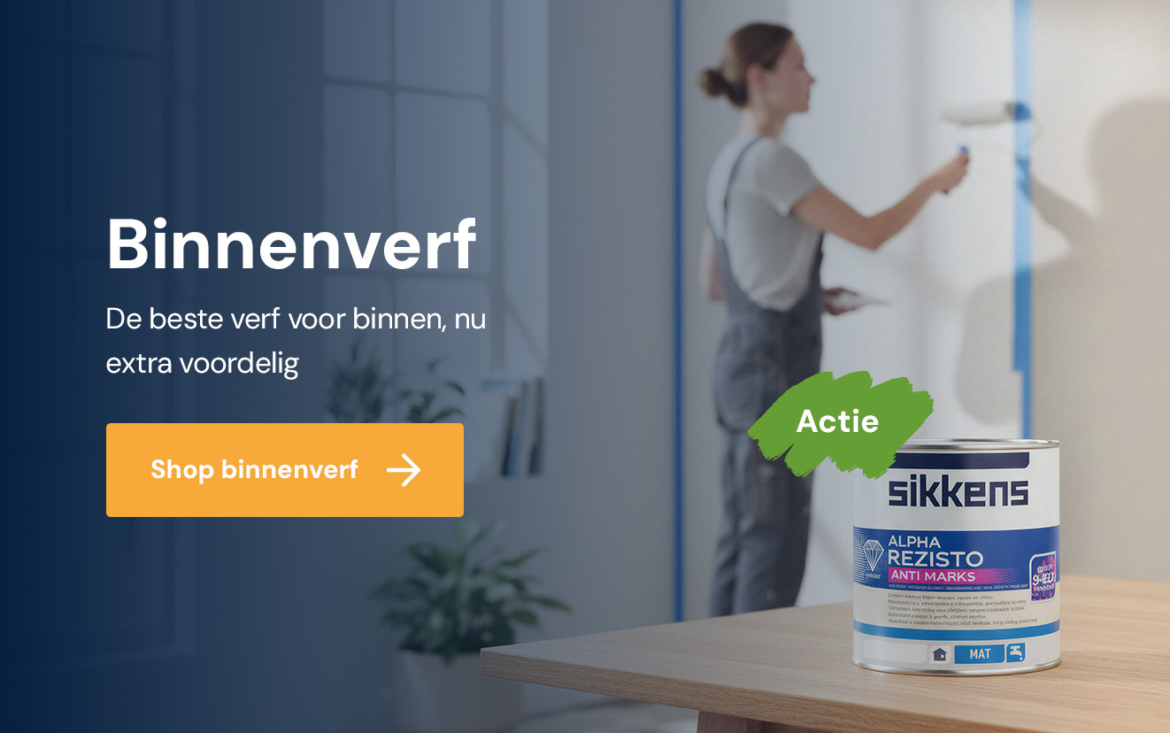 Alle verf voor binnen op ramen, deuren, kozijnen en muren